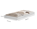 Ver imagem 3 de Cama de Solteiro com Auxiliar Luara Branco de Mdf Moderna para Quarto