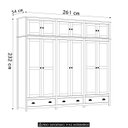Ver imagem 4 de Guarda Roupa Casal 261cm com Espelho Lázio Freijó F07 - Mpozenato