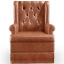 Ver mais imagens de Poltrona De Amamentação Com Balanço e Puff P02 Capitonê Couríssimo Camel - Lyam Decor