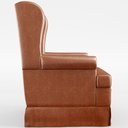 Ver imagem 6 de Poltrona De Amamentação Com Balanço e Puff P02 Capitonê Couríssimo Camel - Lyam Decor