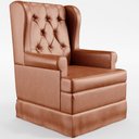 Ver imagem 3 de Poltrona De Amamentação Com Balanço e Puff P02 Capitonê Couríssimo Camel - Lyam Decor