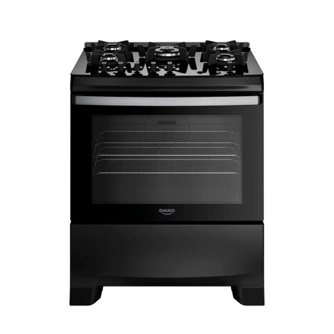 Fogão Dako Supreme Glass 5 Bocas com Mesa de Vidro e Tripla Chama