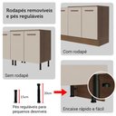 Ver imagem 6 de Kit Balcão + Cristaleira 70cm Rustic/crema Agata Madesa 01