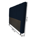 Ver imagem 2 de Cabeceira Estofada Florença 195 cm Para Cama Box Quarto King Size Suede Azul Marinho
