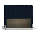 Ver imagem 1 de Cabeceira Estofada Florença 195 cm Para Cama Box Quarto King Size Suede Azul Marinho