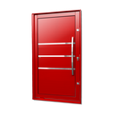 Ver imagem 1 de Porta Pivotante Alumínio Lambril Evolution c/Pux.D.Elite Vermelho 240x130 Brimak