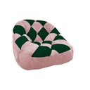 Ver imagem 1 de Poltrona Paloma Escritório Sala Pé Plástico Suede Rosa Bebê e Suede Verde - Dominic Decor