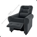 Ver imagem 4 de Poltrona Reclinavel Eron Sala de Estar Veludo Espuma D23 Encosto Fibra Cinza Matrix 110kg