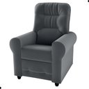 Ver imagem 2 de Poltrona Reclinavel Eron Sala de Estar Veludo Espuma D23 Encosto Fibra Cinza Matrix 110kg