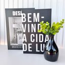 Ver imagem 2 de Decoração Dupla Livro Caixa + Vaso Garrafa Preto Cerâmico