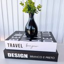 Ver imagem 4 de Decoração Dupla Livro Caixa + Vaso Garrafa Preto Cerâmico