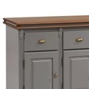 Ver imagem 2 de Balcão Buffet 4 Portas 3 Gavetas Manchester 2048 Linz Móveis - Cinza/Imbuia Glazer