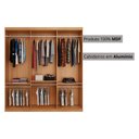 Ver imagem 3 de Guarda-Roupa Casal 100% MDF com 3 Portas de Correr e Pés 182cm Multimóveis CR35532 Madeirado
