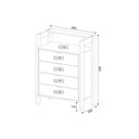 Ver imagem 2 de Balcão de Escritório AZ1012 c/ 4 Gavetas Branco/Nogal - Tecno Mobili