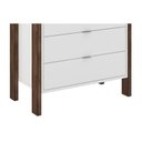 Ver imagem 4 de Balcão de Escritório AZ1012 c/ 4 Gavetas Branco/Nogal - Tecno Mobili