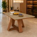 Ver imagem 3 de Mesa de Jantar 120x80 Retangular Base MDF com Vidro para Cozinha Sala e Area Goumet:Off White