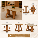 Ver imagem 4 de Mesa de Jantar 120x80 Retangular Base MDF com Vidro para Cozinha Sala e Area Goumet:Off White