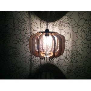 Luminária Teto Tipo Pendente em Mdf - Completa