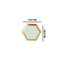 Ver imagem 4 de Kit 03 Espelhos Decorativo Moldura Hexagonal Dourado - D’Rossi Espelhos Decorativos