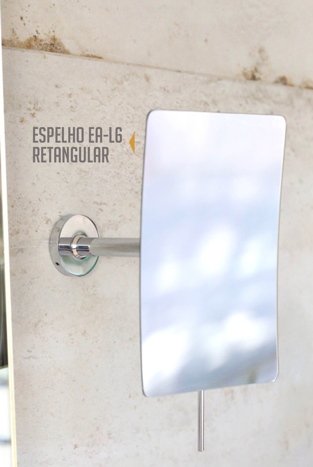 Espelho AE-L 6 - Retangular - E6530 - Cromado - 3
