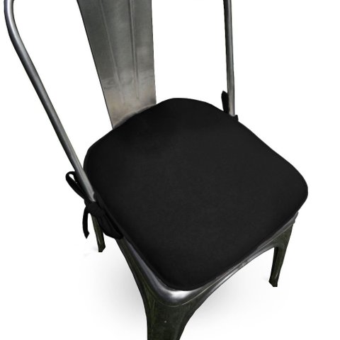 Almofada para Cadeira Liso 40x40cm Preto