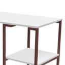 Ver imagem 7 de Mesa Executiva Escritório Office Nicola 120 Bronze e Branco
