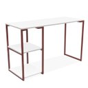 Ver imagem 1 de Mesa Executiva Escritório Office Nicola 120 Bronze e Branco