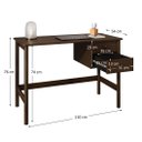 Ver imagem 3 de Escrivaninha de Madeira 2 Gavetas Office 110 Cm Cor Imbuia Marlo Idimex