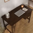 Ver imagem 4 de Escrivaninha de Madeira 2 Gavetas Office 110 Cm Cor Imbuia Marlo Idimex