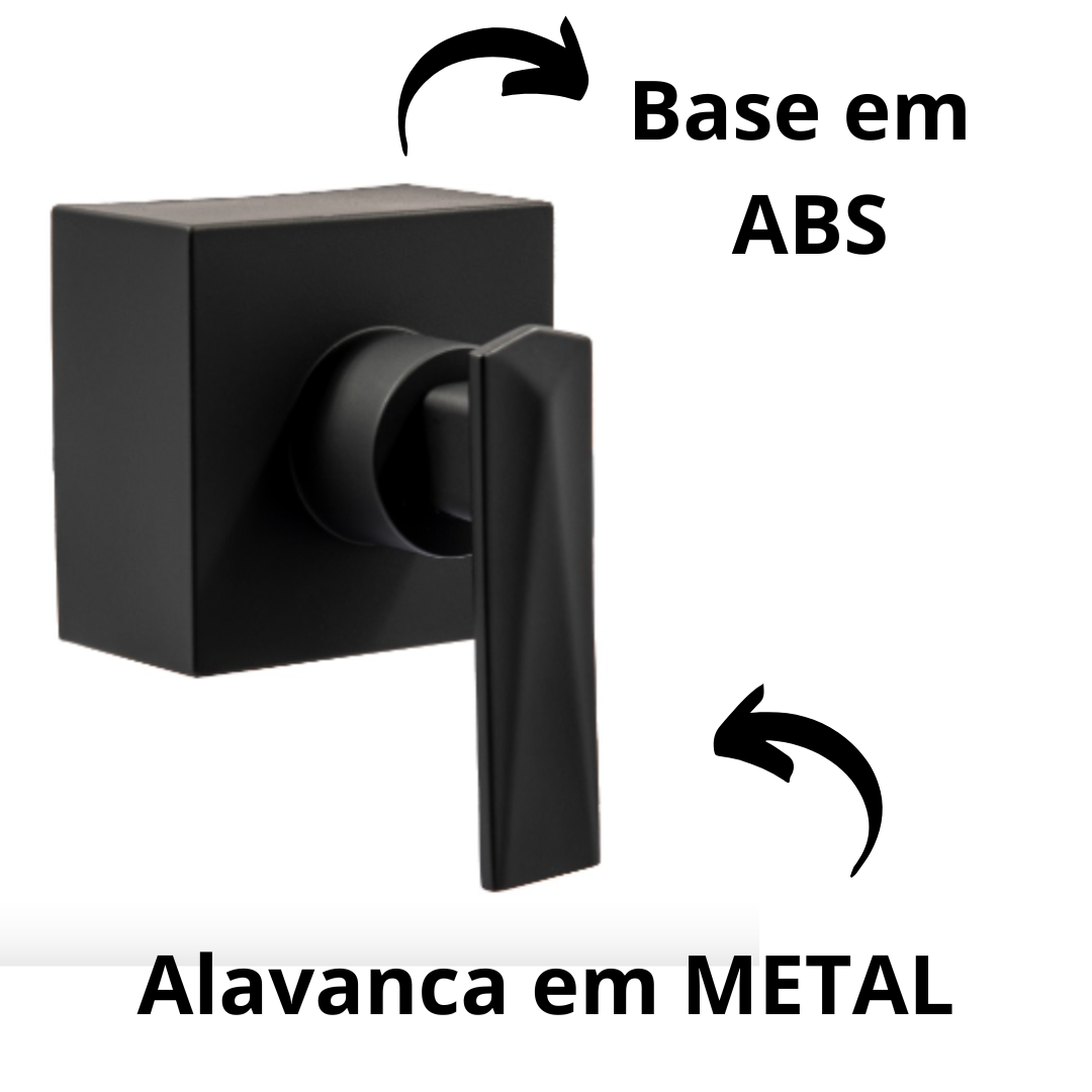 Acabamento Alavanca Diamente P/ Registro Deca Preto Fosco - 5