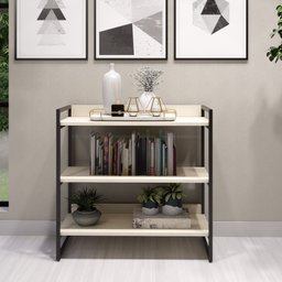 Estante de Ferro Industrial com Prateleiras para Livros Bebidas Estiloso e Moderno - 1