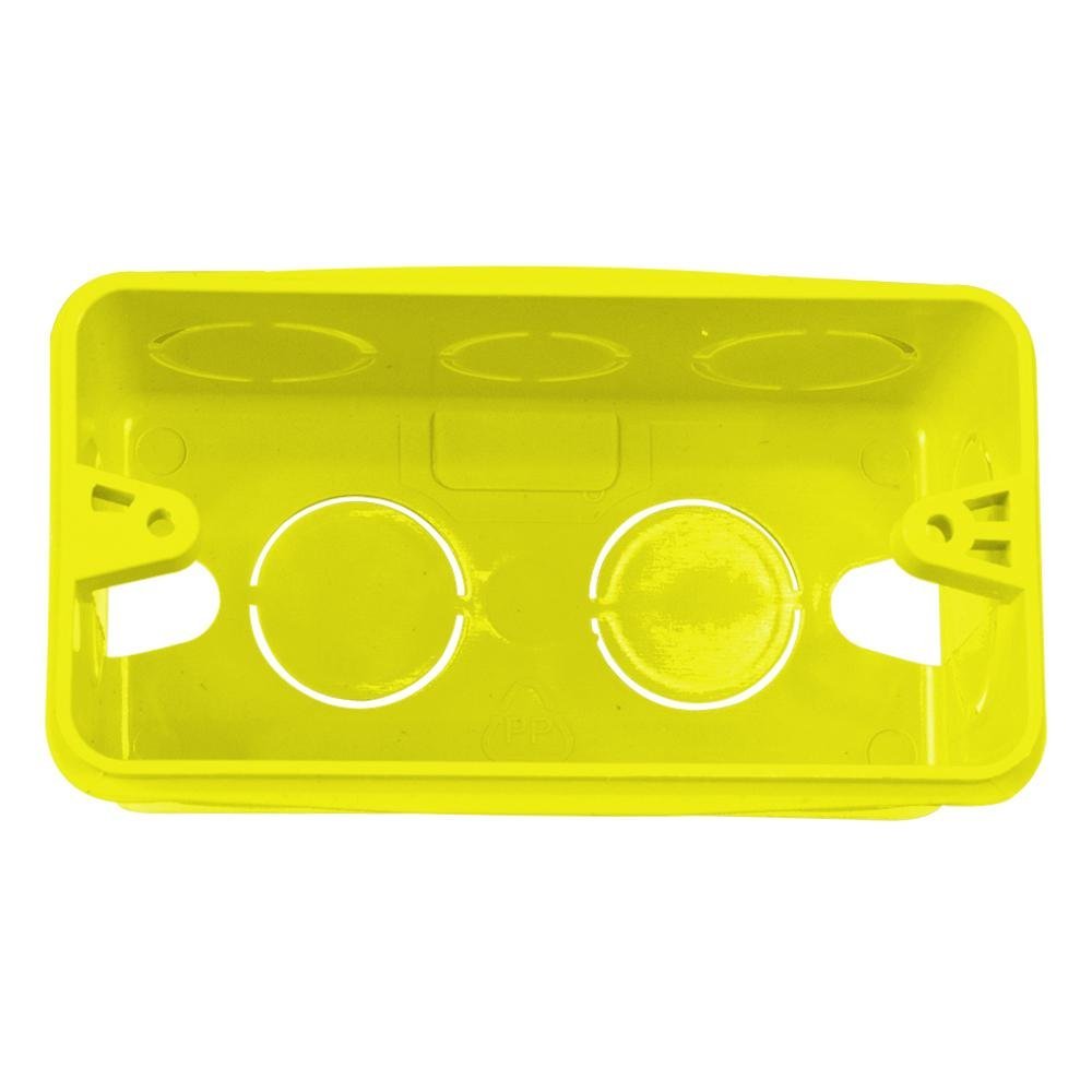 Caixa de Luz Embutir 4x2 Amarela Pacote com 24 UN AZN - Amarela - 2
