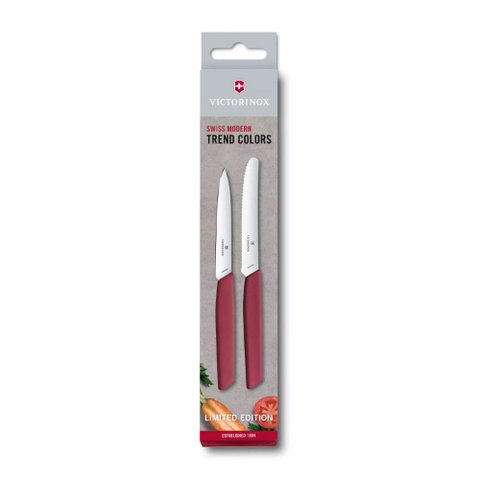 Conjunto Facas Victorinox Swiss Modern Edição Limitada - 2 Unidades - Vermelha - 6.9096.2l4