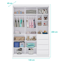 Ver imagem 5 de Conjunto Infantil Roupeiro e Comoda Eloa Mdf Branco Pheonix Baby
