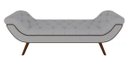 Ver imagem 3 de Kit Cabeceira para Cama King 195 Cm Monaco e Recamier Veneza com Tachas - Veludo Cinza