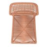 Kit 4 Cadeiras Empilhável Leme Fratini Aço Terracota Assento e Encosto Trama Corda Náutica - 6