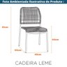 Kit 4 Cadeiras Empilhável Leme Fratini Aço Terracota Assento e Encosto Trama Corda Náutica - 10