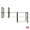 Prateleira Decorativa Estilo Industrial Suspensa Moderna Mdf 1mt - 3