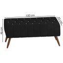 Ver imagem 4 de Puff Puf Para Sala 100 cm Pes Madeira Trit Veludo SL 944 Peer