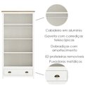 Ver imagem 3 de Armario 2 Pt 1 Gv Madeira Maciça 91 Cm 9103 Branco Freijo Milani Store