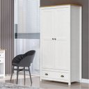Ver imagem 7 de Armario 2 Pt 1 Gv Madeira Maciça 91 Cm 9103 Branco Freijo Milani Store