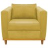 Kit Sofá 2 Lugares e Poltrona Europa Suede Amarelo - Am Decor - 5