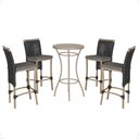 Ver imagem 1 de Mesa Bistro e 4 Banquetas Roma Fendi Corda Náutica 11 Trama Original