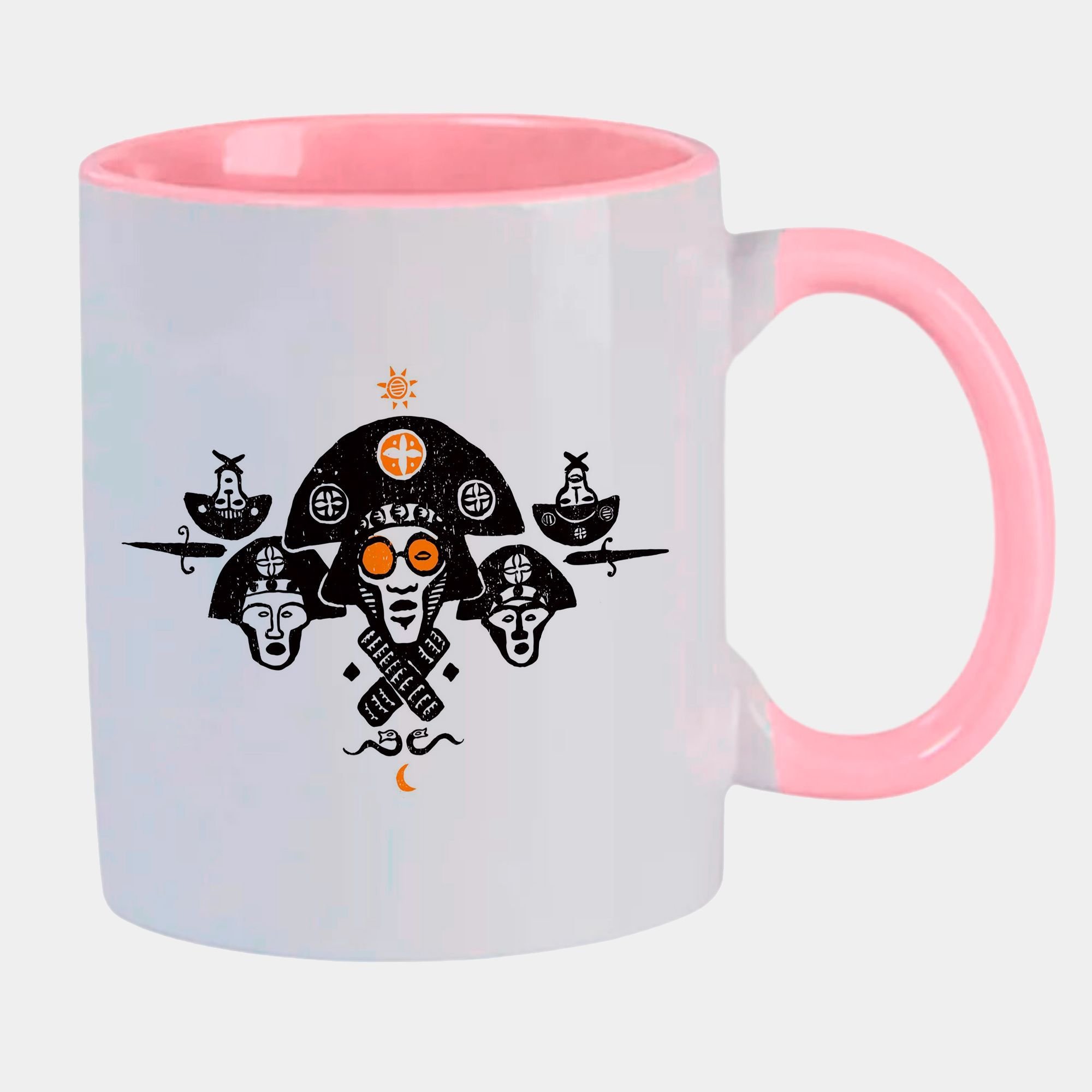 Caneca Branca com Interna Rosa Y4 Lampião Baianos Arte Umbanda - 1
