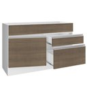 Ver imagem 5 de Balcão Gabinete de Pia Armário de Cozinha 1 Porta e 2 Gavetas Branco/Rustic Glamy Madesa