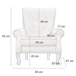 Poltrona Laura Belga-Armazem da Mobilia - Cinza - 6