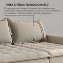 Ver imagem 6 de Sofá Cama Casal Retrátil e Reclinável 3 Lugares Bouclé Bege Flórida 220cm