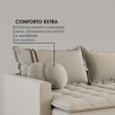 Ver imagem 5 de Sofá Cama Retrátil em Madeira Eucalipto e Bouclê 220cm Flórida