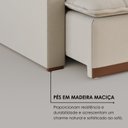 Ver mais imagens de Sofá Cama Retrátil em Madeira Eucalipto e Bouclê 220cm Flórida