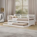 Ver imagem 1 de Bicama Solteiro Enjoy com Cama Auxiliar Madeira Maciça Branca